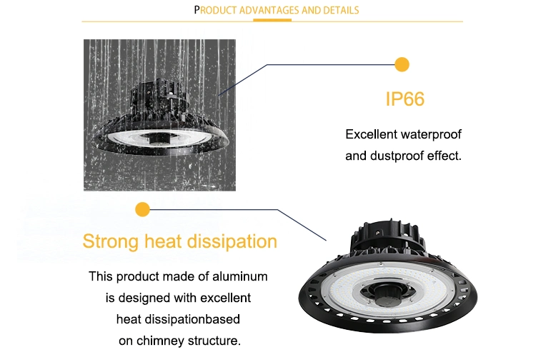 UFO LED High Bay Lights Waterproof IP65 Commercial Industrial Warehouse LED High Bay Lamp